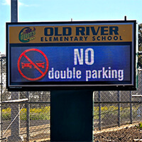 School Sign for Old River Elementary School