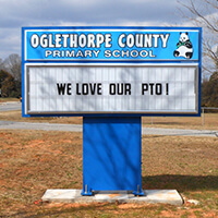 School Sign for Oglethorpe County Primary School