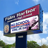 School Sign for Palm Harbor University High School
