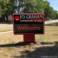School Sign for P.d. Graham Elementary School