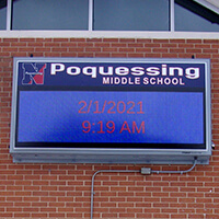 School Sign for Poquessing Middle School