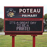 School Sign for Poteau Upper Elementary School