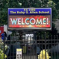 School Sign for Ps 148 Queens