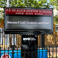 School Sign for P.S. 60 Alice Austen