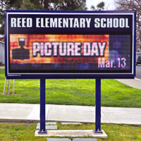 School Sign for Reed Elementary School