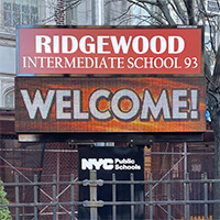 School Sign for Ridgewood Intermediate School 93