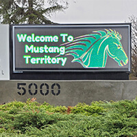 School Sign for Rodriguez High School