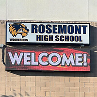 School Sign for Rosemont High School