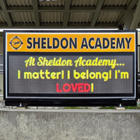 School Sign for Sheldon Elementary School