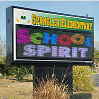 School Sign for Spangler Elementary School