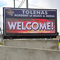 School Sign for Tolenas Elementary School