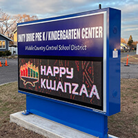 School Sign for Unity Drive Pre K and Kindergarten Center