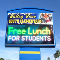 School Sign for Valley View South Elementary School