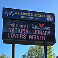 School Sign for Carter High School