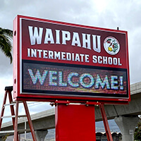 School Sign for Waipahu Intermediate School