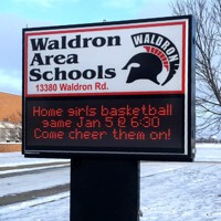 School Sign for Waldron Area Schools
