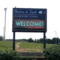 School Sign for Wallace A. Smith Elementary School