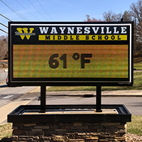 School Sign for Waynesville Middle School