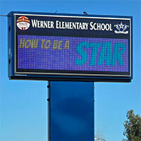 School Sign for Werner Elementary School
