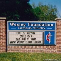 Church Sign for Wesley Foundation Campus Ministry