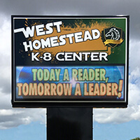 School Sign for West Homestead Elementary School