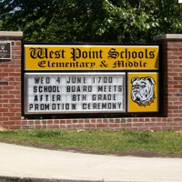 School Sign for West Point Schools
