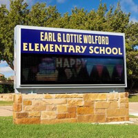 School Sign for Wolford Elementary School